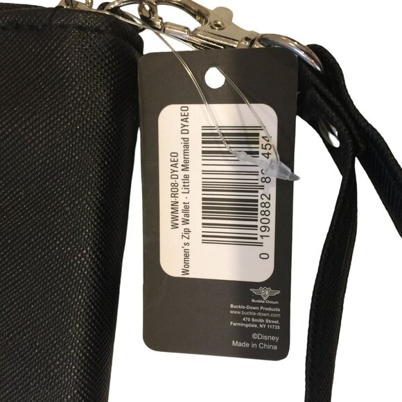 Disney Little Mermaid Buckledown Ladies Zip Wallet Wristlet Ariel Ursula - Picture 5 of 7